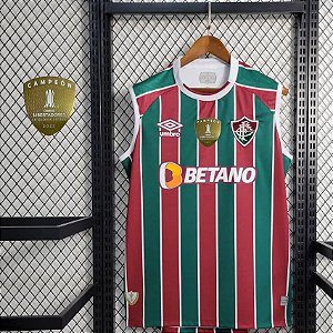 Nova Regata Fluminense 1 Com Patch Libertadores Torcedor Masculina 2023 / 2024