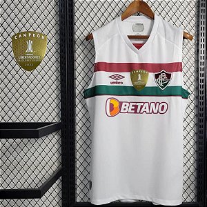 Nova Regata Fluminense 2 Com Patch Libertadores Torcedor Masculina 2023 / 2024