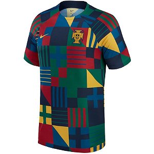 Camisa Portugal Pré-Jogo Torcedor Masculina 2022