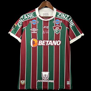 Nova Camisa Fluminense 1 Com Patch Final Libertadores E Todos Patrocinios Torcedor Masculina 2023
