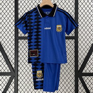 Kit Infantil Argentina 2 Retrô Camisa e Short 1994