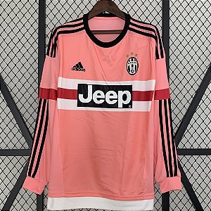 Camisa Manga Comprida Juventus 2 Retrô 2015 / 2016