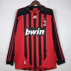 Camisa Manga Comprida Milan 1 Retrô 2007 / 2008