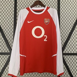 Camisa Manga Comprida Arsenal 1 Retrô 2002 / 2004