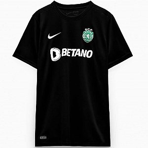 Nova Camisa Sporting 4 Preta Torcedor Masculina 2024 / 2025