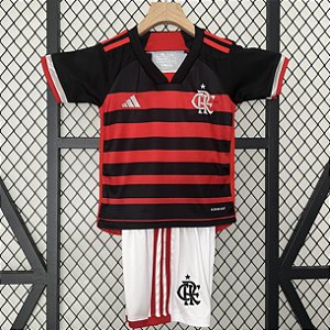 Novo Kit Infantil Flamengo 1 Camisa e Short 2024 / 2025