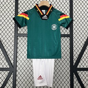 Kit Infantil Alemanha 2 Retrô Camisa e Short 1992