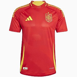 Nova Camisa Espanha 1 Eurocopa Torcedor Masculina 2024