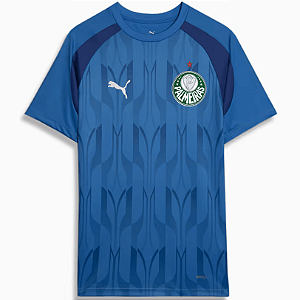 Nova Camisa Palmeiras Pré-Jogo Azul Torcedor Masculina 2024 / 2025