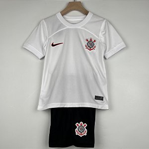 Novo Kit Infantil Corinthians 1 Camisa e Short  2023 / 2024