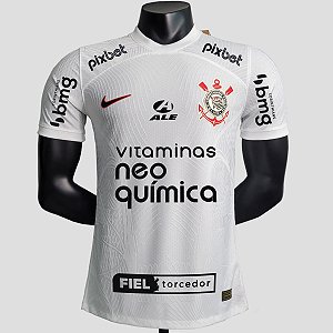 Nova Camisa Edição Jogador Corinthians 1 Com Todos Patrocínios Branca 2023 / 2024