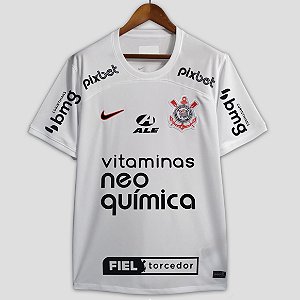 Nova Camisa Corinthians 1 com Todos patrocínios torcedor masculina 2023 / 2024