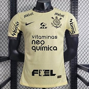 Nova Camisa Edição Jogador Corinthians 3 Com Todos Patrocínios Branca 2023 / 2024