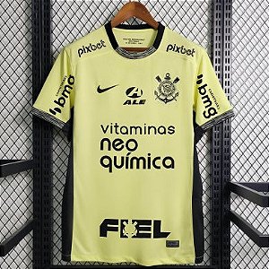 Nova Camisa Corinthians 3 Com Todos Patrocínios Torcedor Masculina 2023 / 2024
