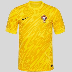 Nova Camisa Portugal Goleiro Amarela Eurocopa Torcedor Masculina 2024