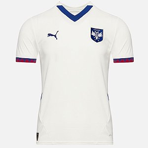 Nova Camisa Sérvia 2 Eurocopa Torcedor Masculina 2024 / 2025