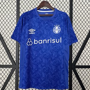 Nova Camisa Grêmio Goleiro Azul Torcedor Masculina 2024 / 2025
