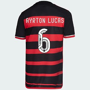 Nova Camisa Flamengo 1 Ayrton Lucas 6 Torcedor 2024 / 2025