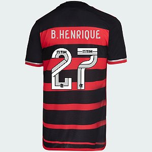 Nova Camisa Flamengo 1 B. Henrique 27 Torcedor 2024 / 2025