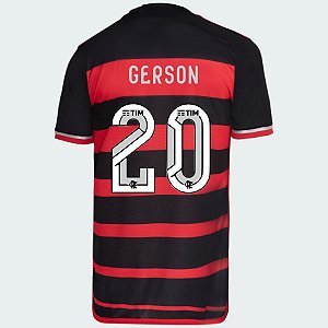 Nova Camisa Flamengo 1 Gerson 20 Torcedor 2024 / 2025