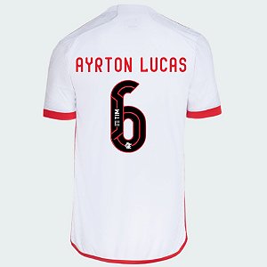 Nova Camisa Flamengo 2 Ayrton Lucas 6 Torcedor 2024 / 2025