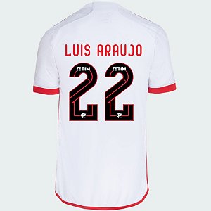 Nova Camisa Flamengo 2 Luis Araujo 22 Torcedor 2024 / 2025