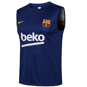 Regata Barcelona Treino Azul Torcedor Masculina 2021 / 2022