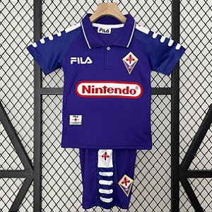 Kit Infantil Fiorentina 1 Retrô Camisa e Short 1998