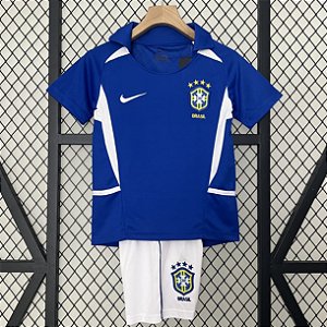 Kit Infantil Brasil 2 Retrô Camisa e Short 2002