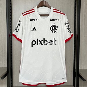 Nova Camisa Flamengo 2 Com Todos Patrocínios Torcedor Masculina 2024 / 2025
