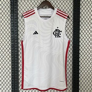 Nova Regata Flamengo 2 Branca Torcedor Masculina 2024 / 2025