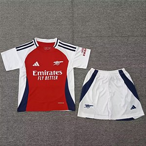 Novo Kit Infantil Arsenal 1 Camisa e Short  2024 / 2025