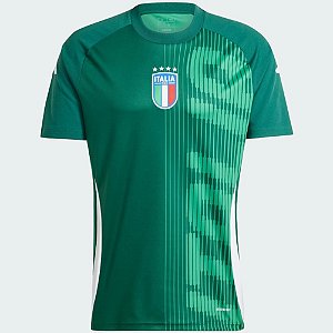 Nova Camisa Itália Pré-Match Eurocopa Torcedor Masculina 2024