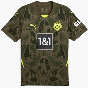 Nova Camisa Borussia Dortmund Goleiro 1 Torcedor Masculina 2024 / 2025