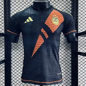 Nova Camisa Edição Jogador Argentina Goleiro Preta Copa America 2024