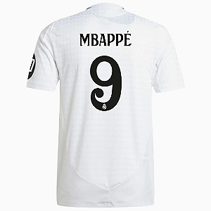 Nova Camisa Real Madrid 1 Mbappé 9 Torcedor 2024 / 2025