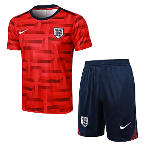 Novo Conjunto Inglaterra Vermelho E Azul Masculino 2024 / 2025