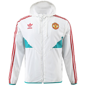 Novo Casaco Corta Vento Manchester United Branco 2024 / 2025