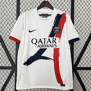 Nova Camisa PSG 2 Branca Torcedor Masculina 2024 / 2025