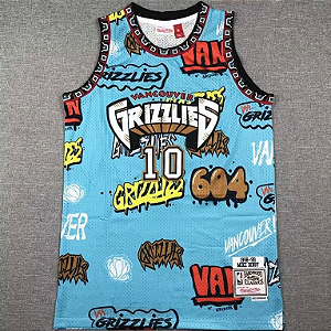 Nova Regata Basquete NBA Edição Especial Memphis Grizzlies Bibby 10 Edição Jogador Silk