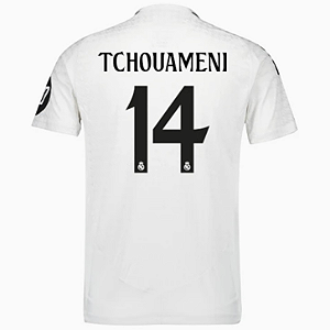 Nova Camisa Real Madrid 1 Tchouaméni 14 Torcedor 2024 / 2025