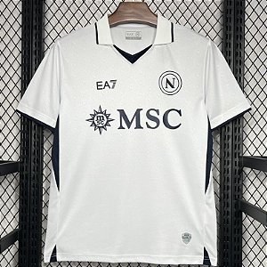 Nova  Camisa Napoli 2 Branca Torcedor Masculina 2024 / 2025