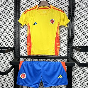 Novo Kit Infantil Colômbia 1 Camisa e Short 2024 / 2025