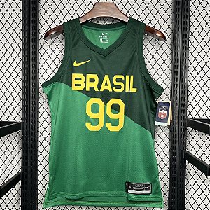 Nova Regata Basquete Brasil 2 L. Dias 99 Edição Jogador Silk 2024