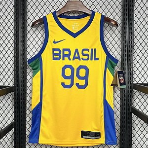 Nova Regata Basquete Brasil 1 L. Dias 99 Edição Jogador Silk 2024