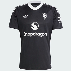 Nova Camisa Manchester United Goleiro Preta Torcedor Masculina 2024 / 2025