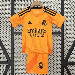 Novo Kit Infantil Real Madrid 2 Camisa e Short 2024 / 2025