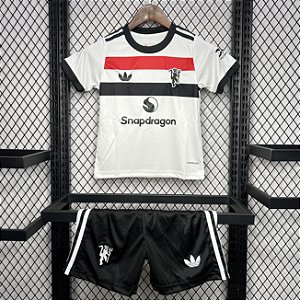 Novo Kit Infantil Manchester United 3 Camisa e Short  2024 / 2025