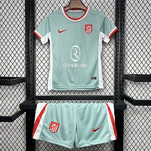 Novo Kit Infantil Atlético de Madrid 2 Camisa e Short 2024 / 2025