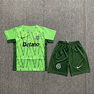 Novo Kit Infantil Sporting Edição Especial Camisa e Short 2024 / 2025